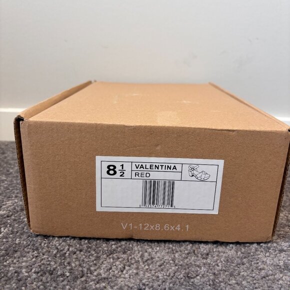 Journee Collection Women's Size 8 & 8.5 Red Cork Block Heel Valentina Shoes NIB - Picture 16 of 16